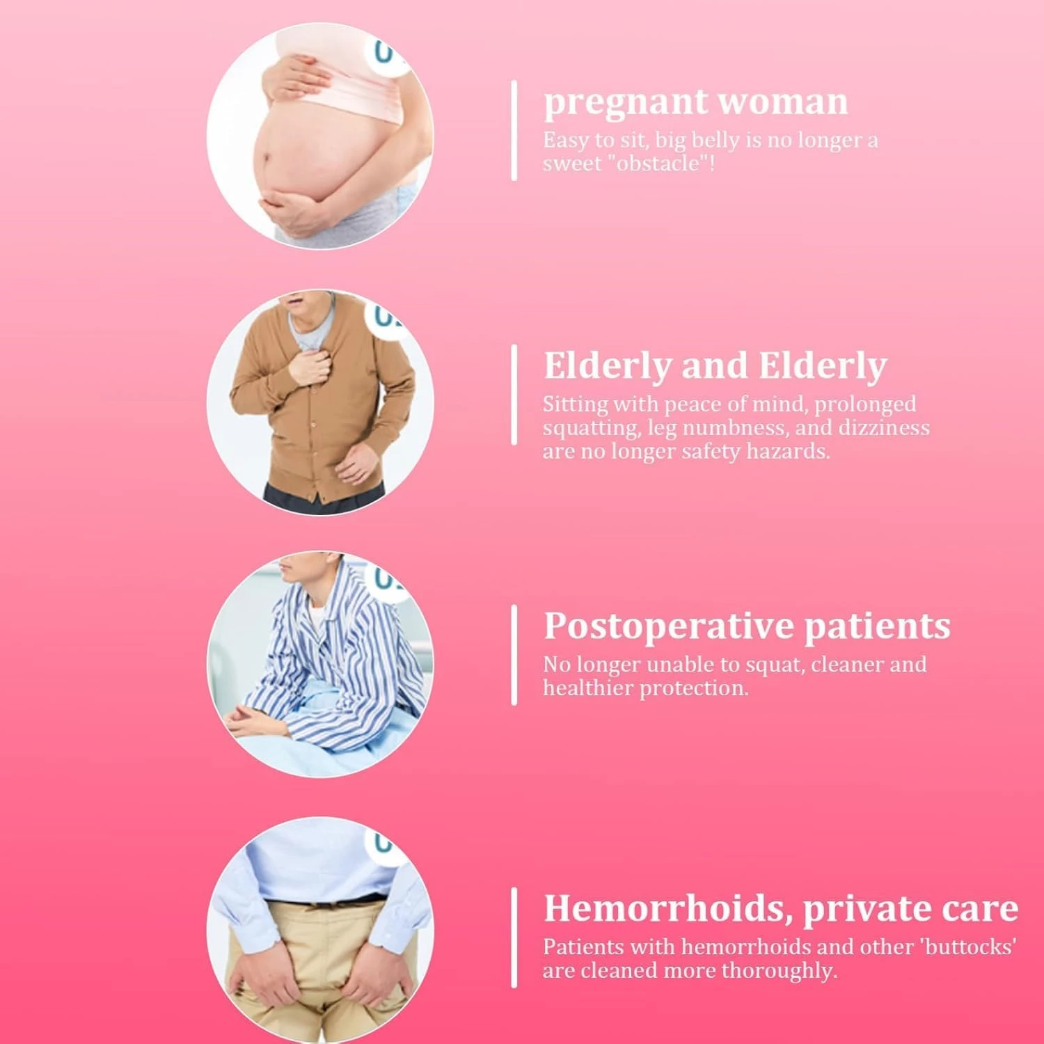 حوض مخصص من سيتز فوق المرحاض، حوض خاص للنساء الحوامل يستخدم لعلاج البواسير والعجان، يخفف التهاب المهبل والشرج، متعدد الالوان (نسخة) - الصورة 4