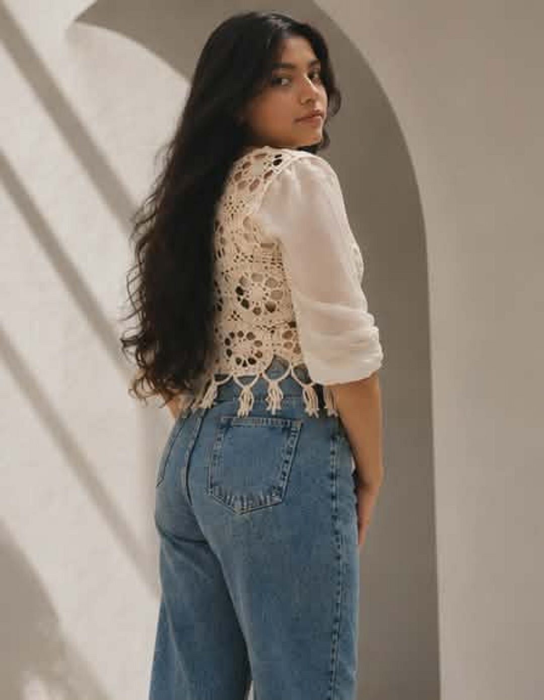 Boho-chic creamy blouse - الصورة 4
