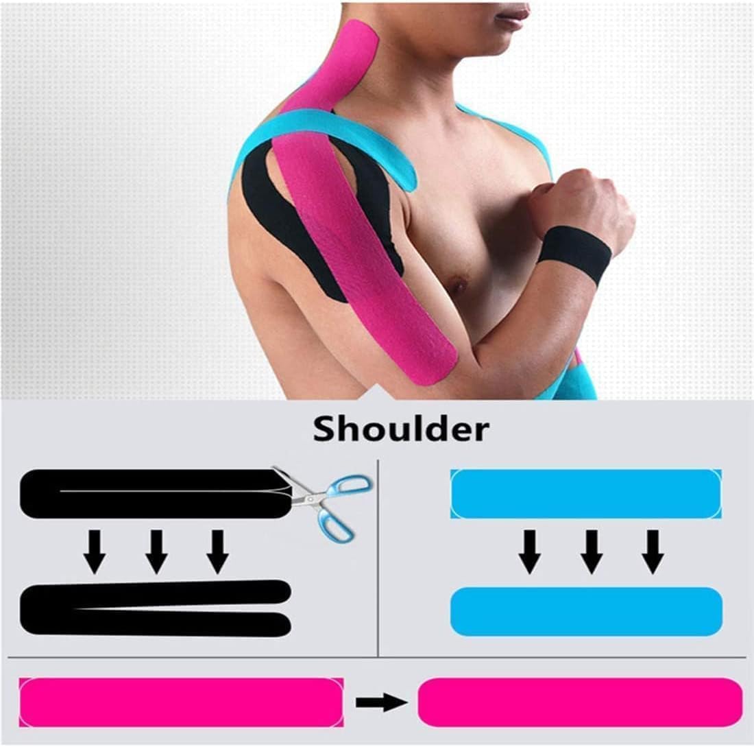 شريط لاصق رياضي ملاعب علاجي للعضلات – مقاوم للماء وخالي من اللاتكس – دعم العضلات وتخفيف الألم - الصورة 7