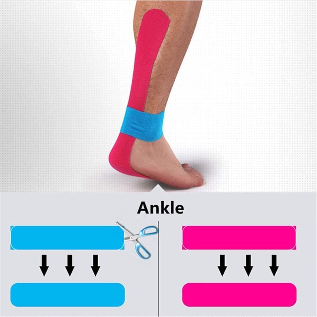 شريط لاصق رياضي ملاعب علاجي للعضلات – مقاوم للماء وخالي من اللاتكس – دعم العضلات وتخفيف الألم - الصورة 4